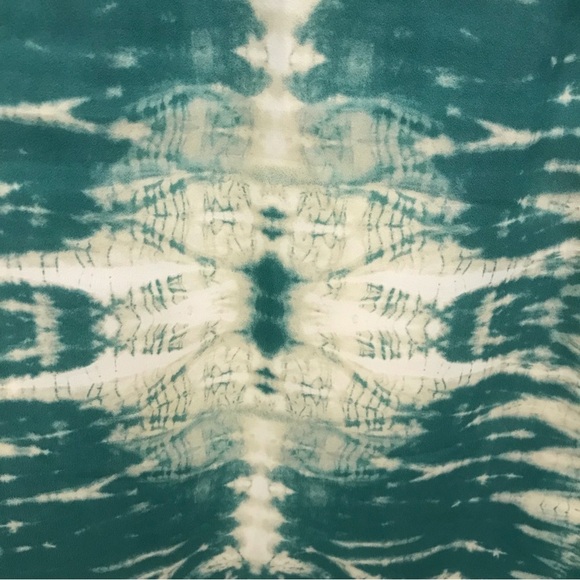 Maje Cameleon Skirt 38 tie dye teal green cream off white - Picture 3 of 11